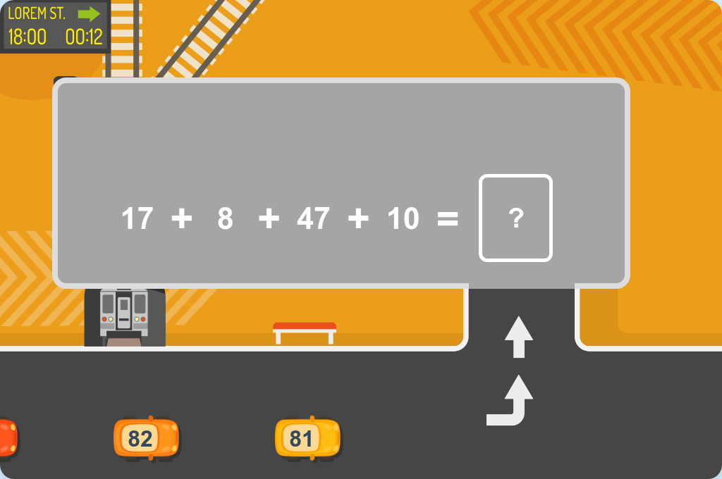 Addition Within 100: 3 and 4 Numbers - Level 2 image