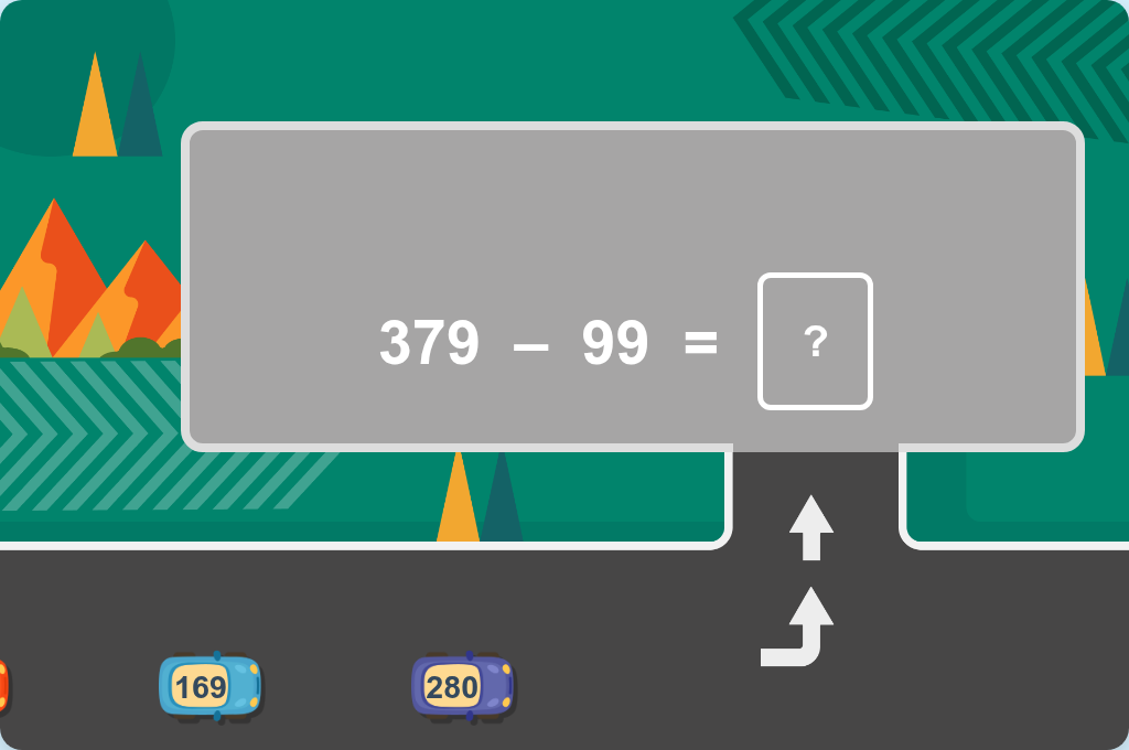 Subtraction Within 1000 (with Single Borrowing) - Level 1 image