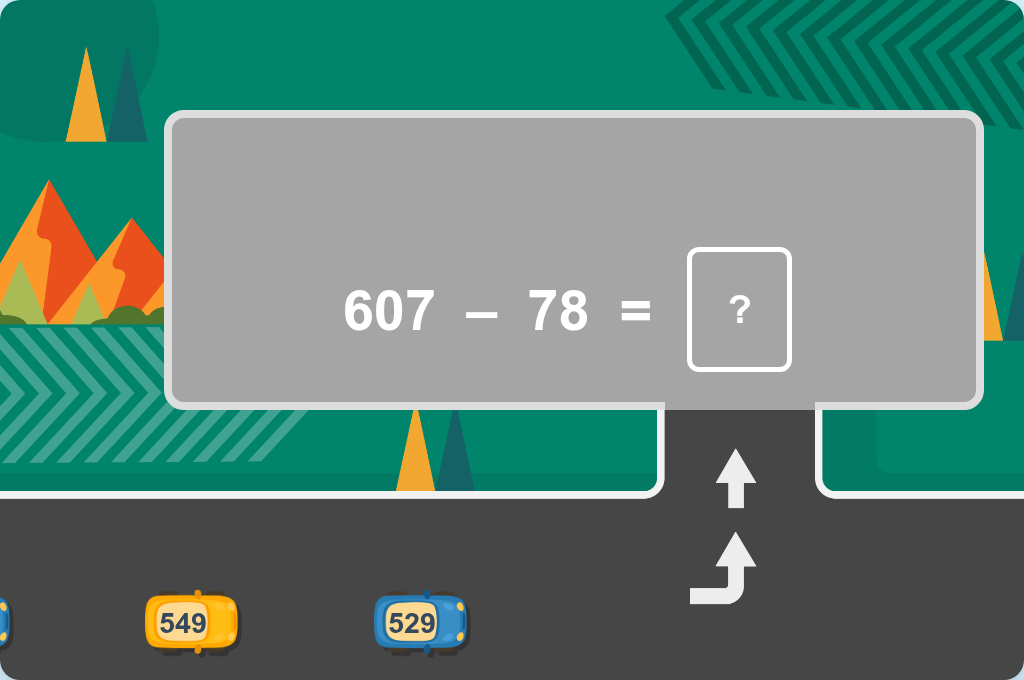 Subtraction Within 1000 (Double Borrowing) - Level 1 image