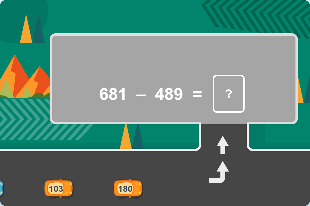 Subtraction Within 1000 (Double Borrowing) - Level 2 image