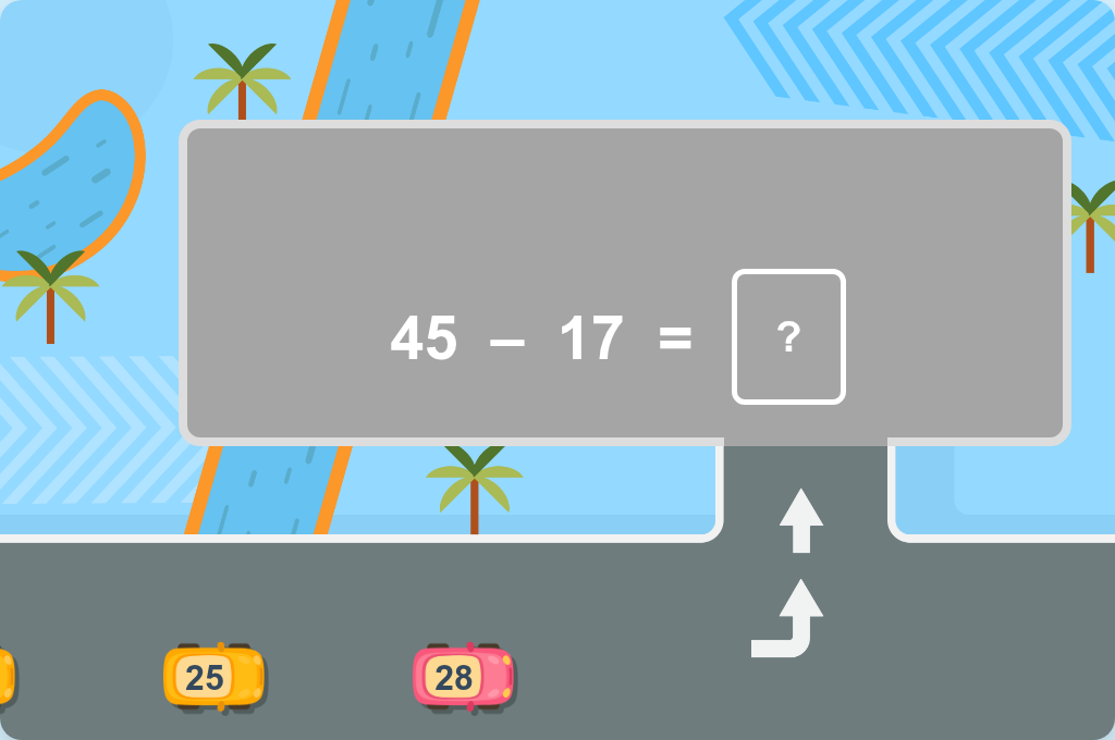 Subtraction Within 100 (With Borrowing) - Level 1 image