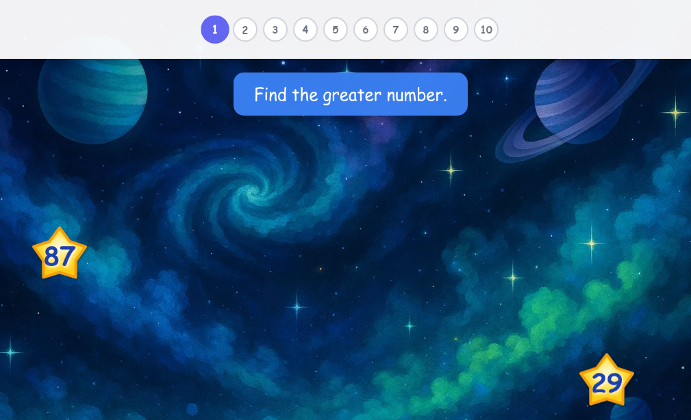Comparing 2-digit Numbers - Level 1 image