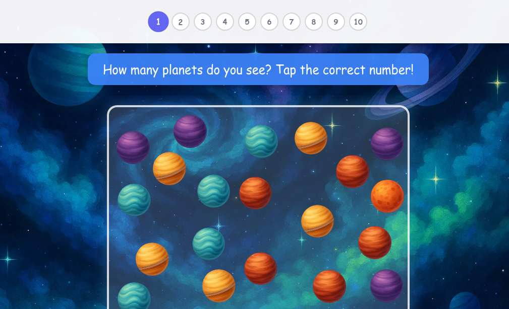 Counting to Tell How Many - Count Scattered up to 20 image